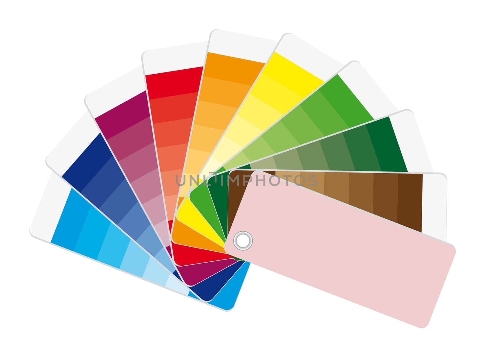 Colour fans with sample colours