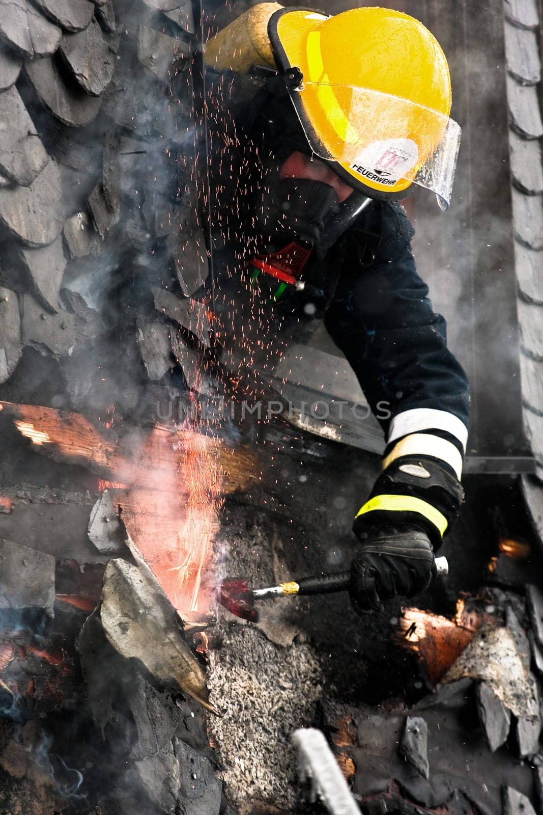 Residential building fire