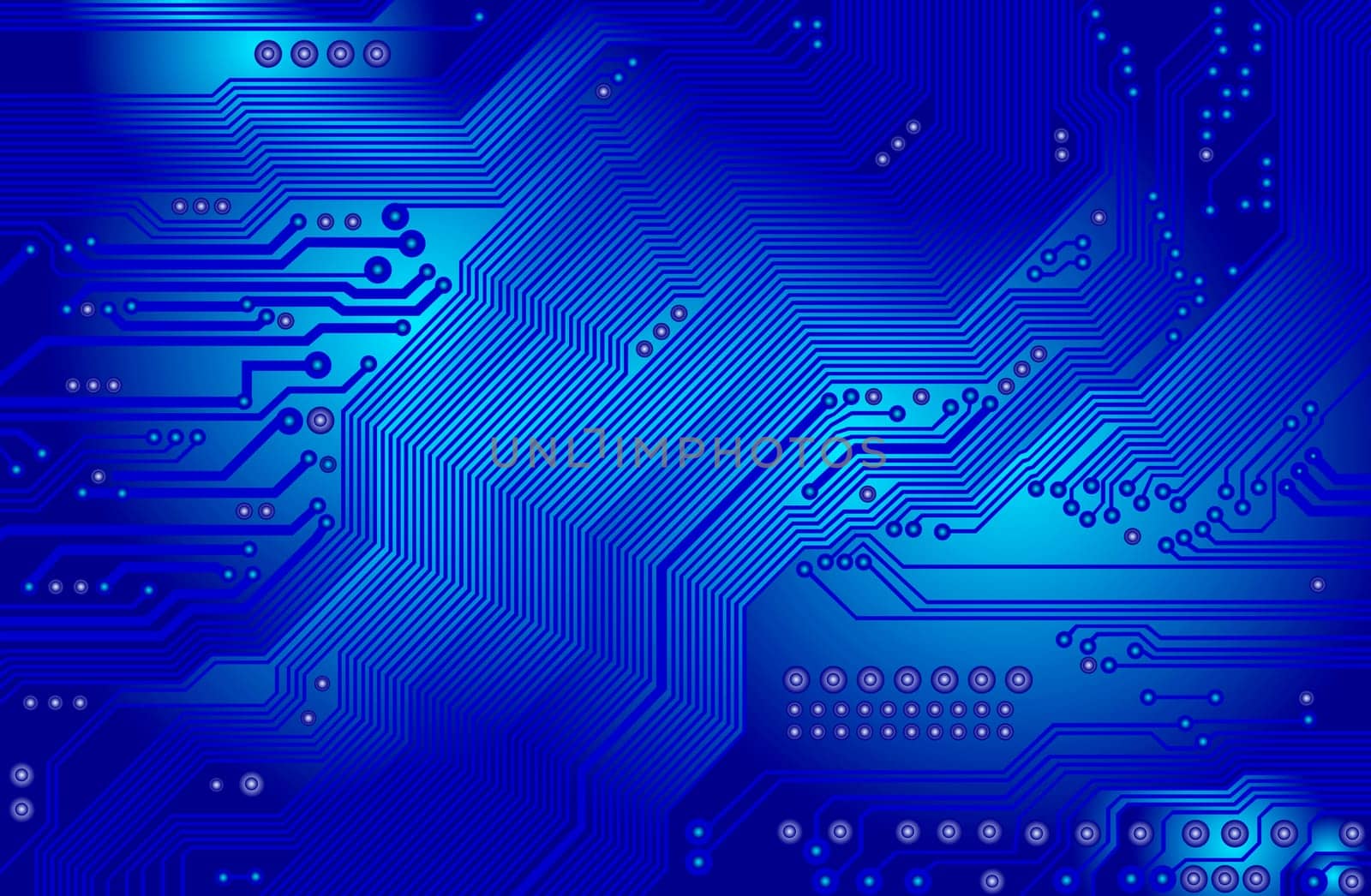 motherboard in blue