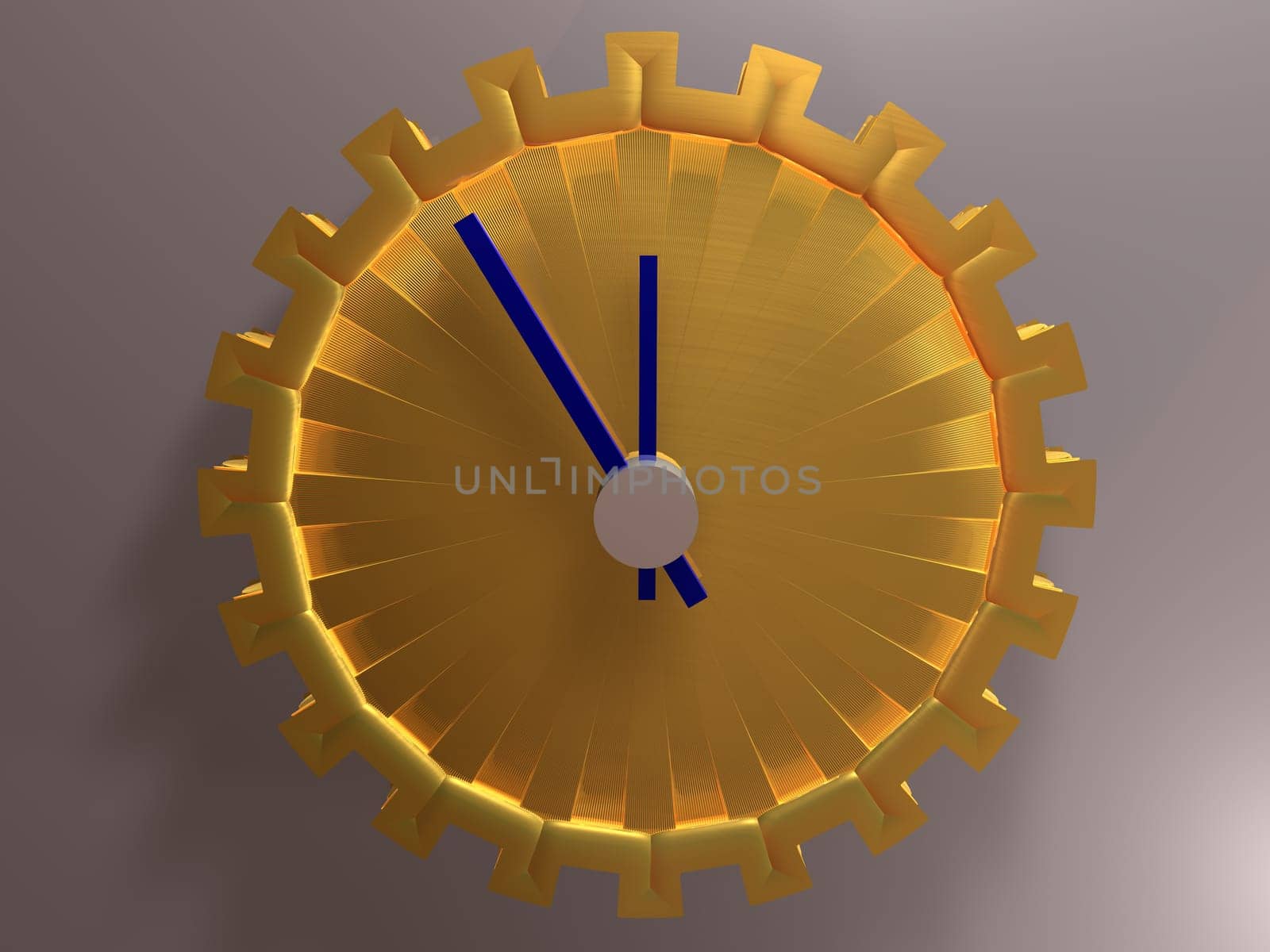 Abstract Clock - 5 to 12 - 3D