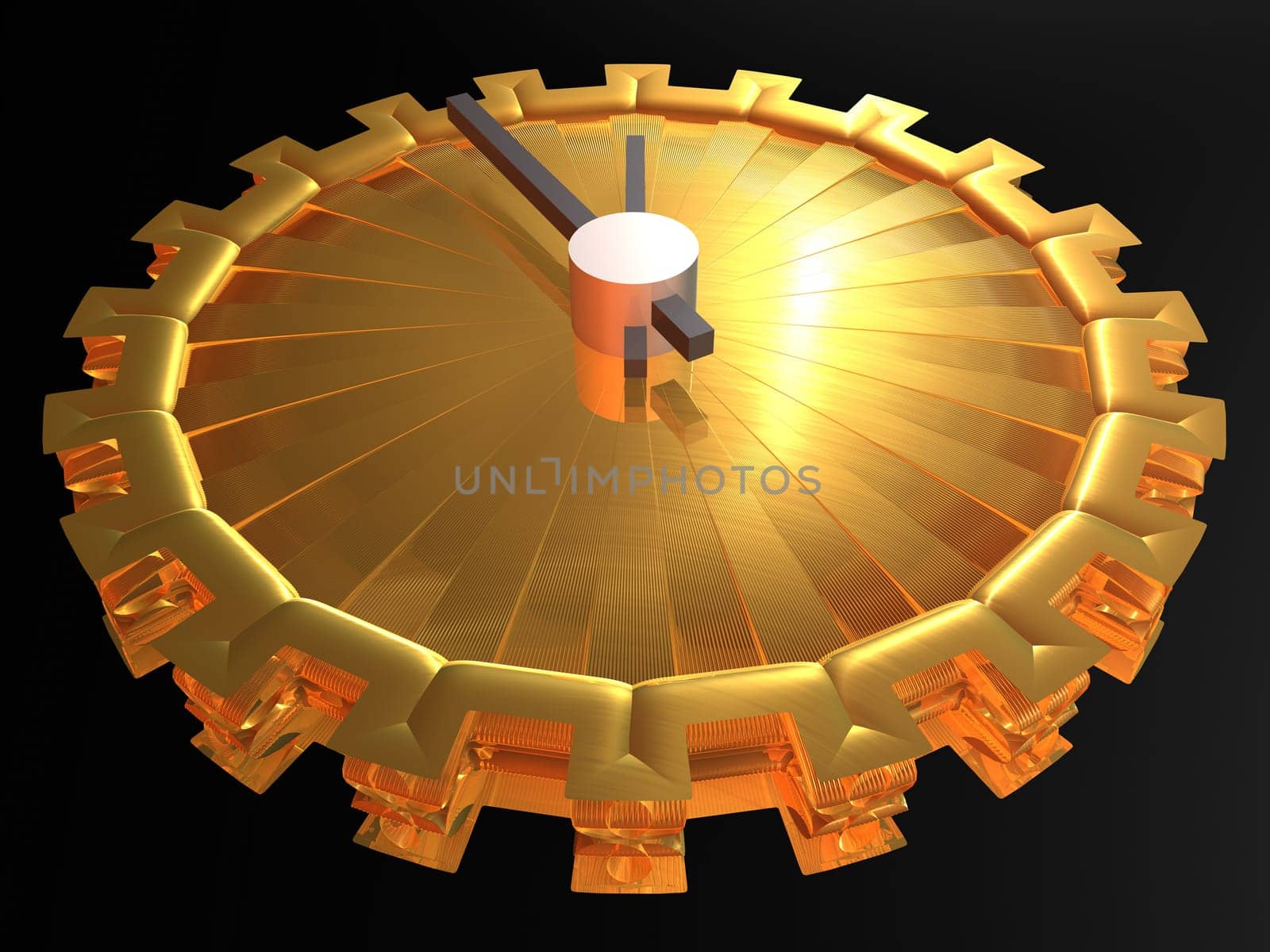 Abstract Clock - 5 to 12 - 3D