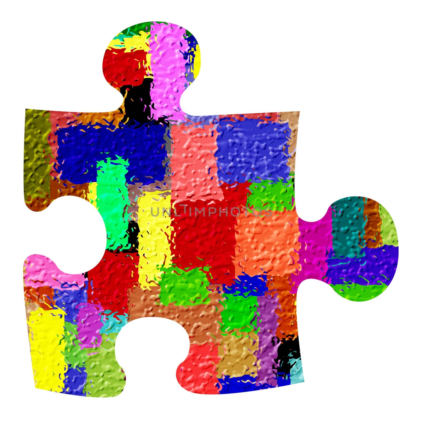 Colorful Puzzle Piece