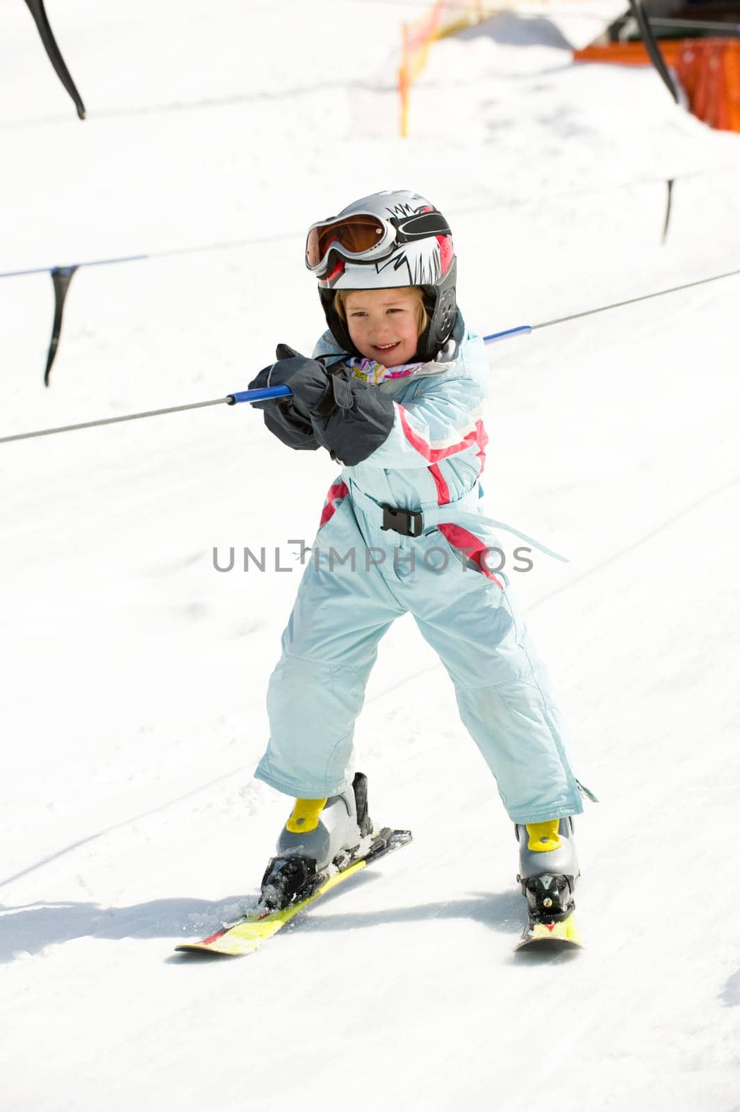 Girl in ski lift
