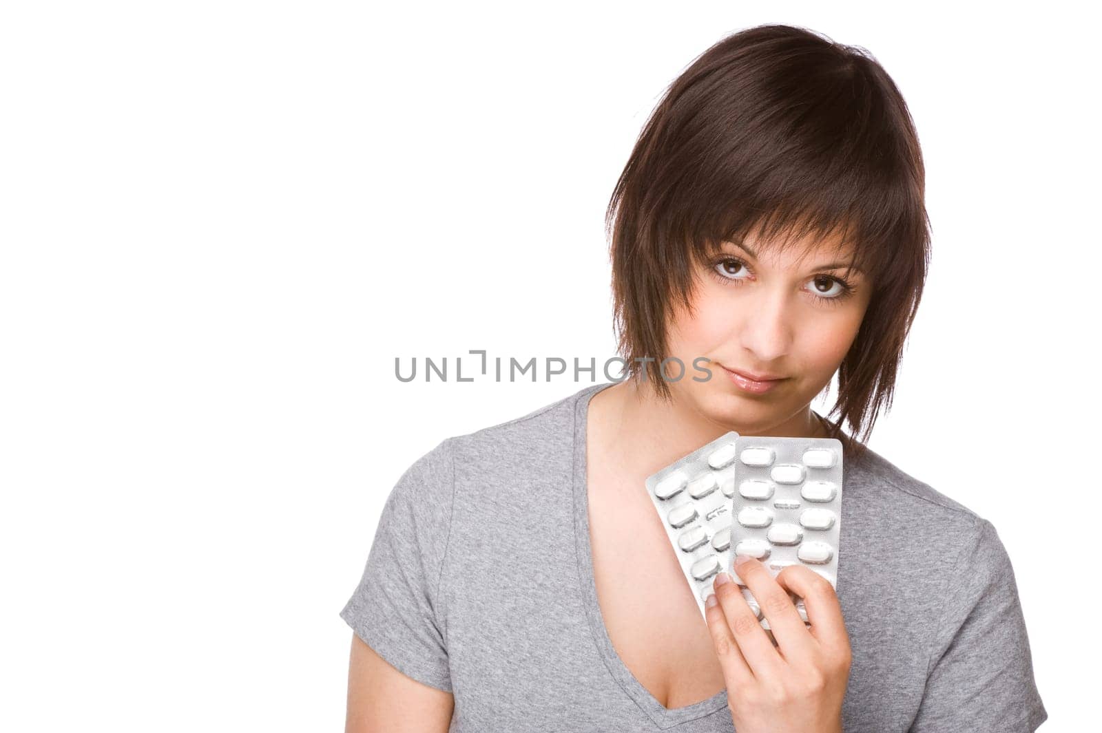 Woman with tablets