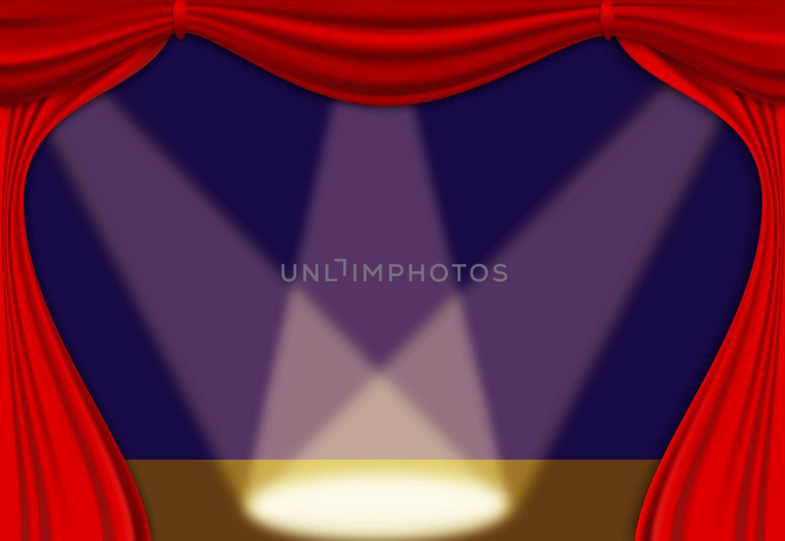 open curtain and light rays