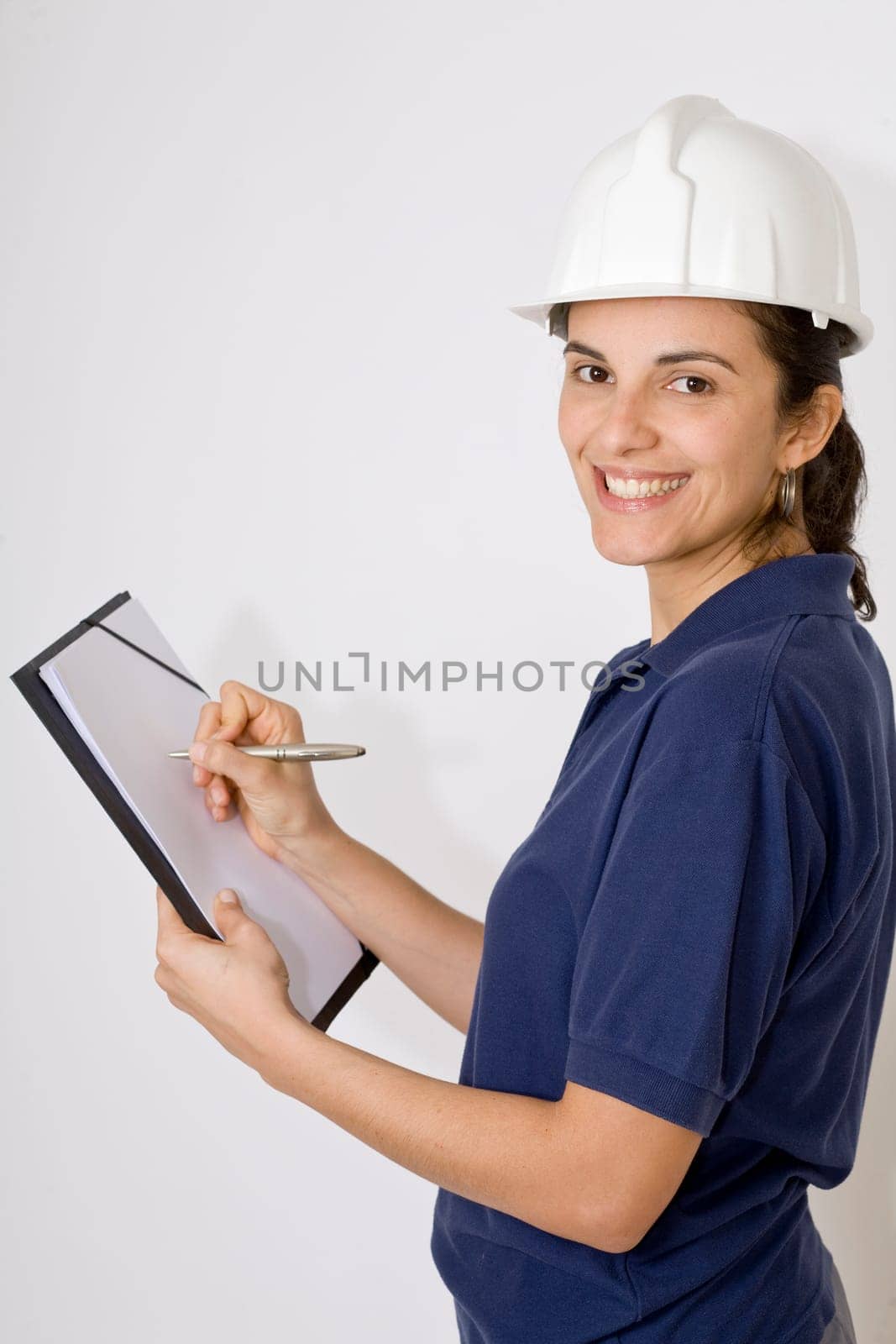 Female engineer looking at the camera