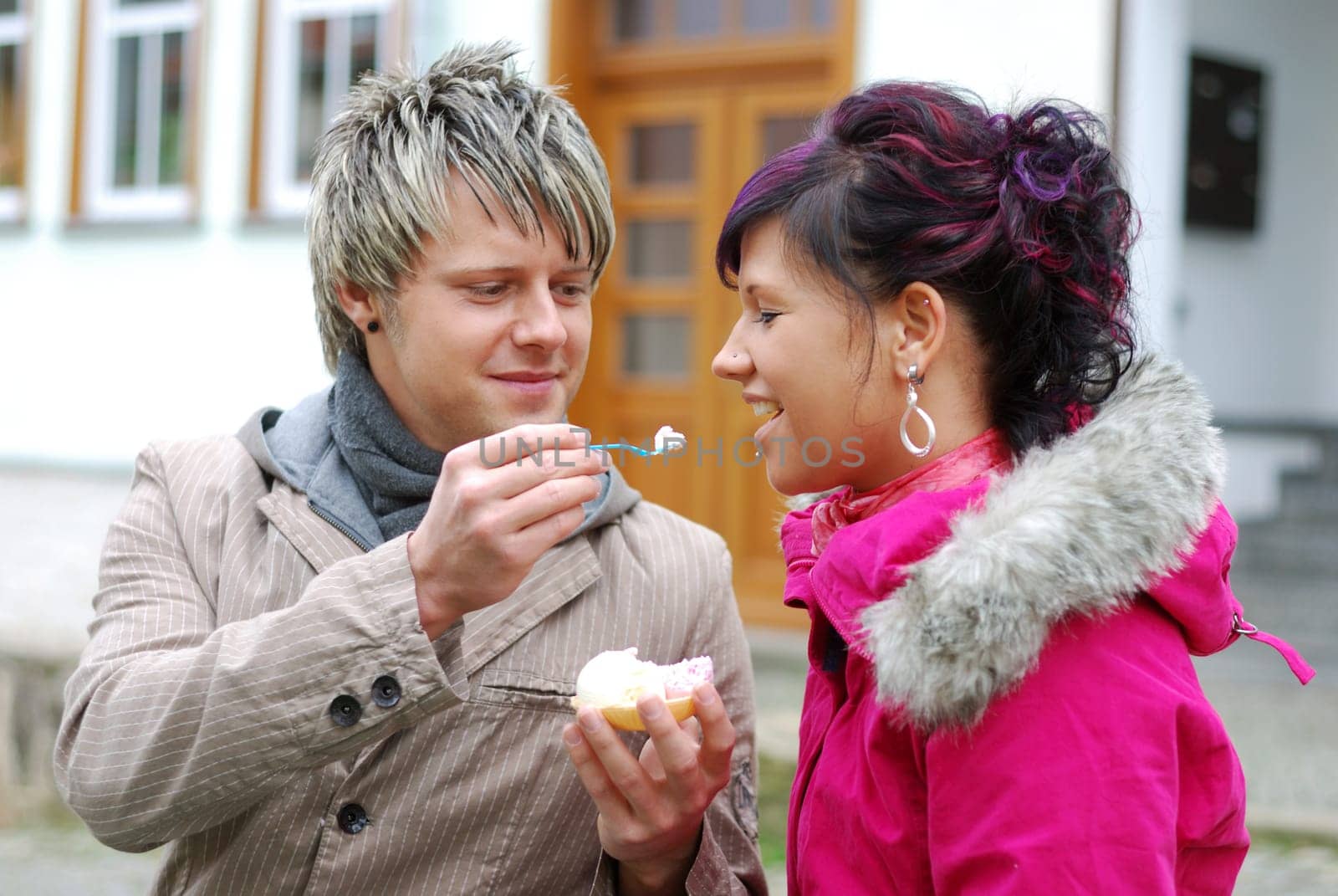 Eating ice cream