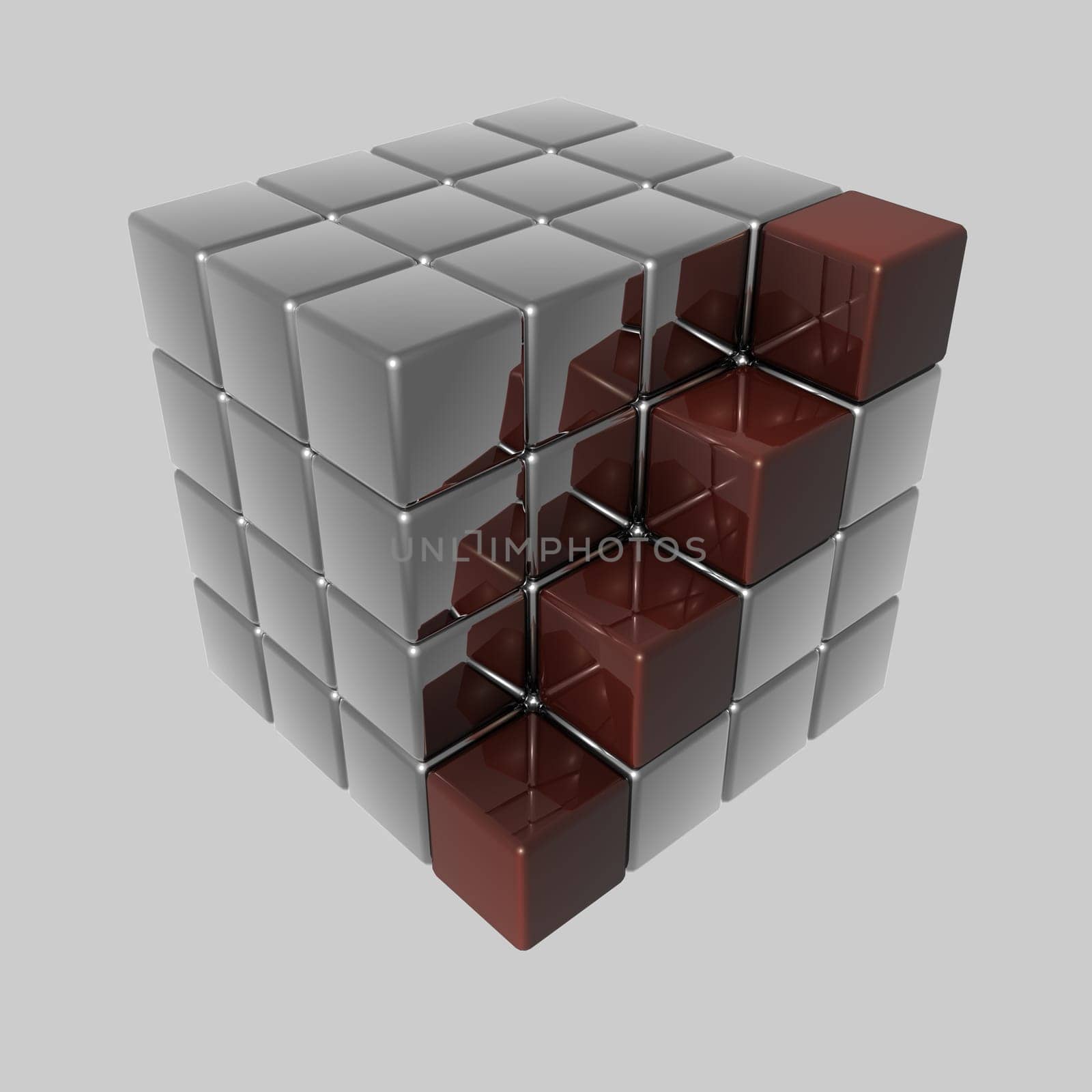 Cube - isolated - 3D