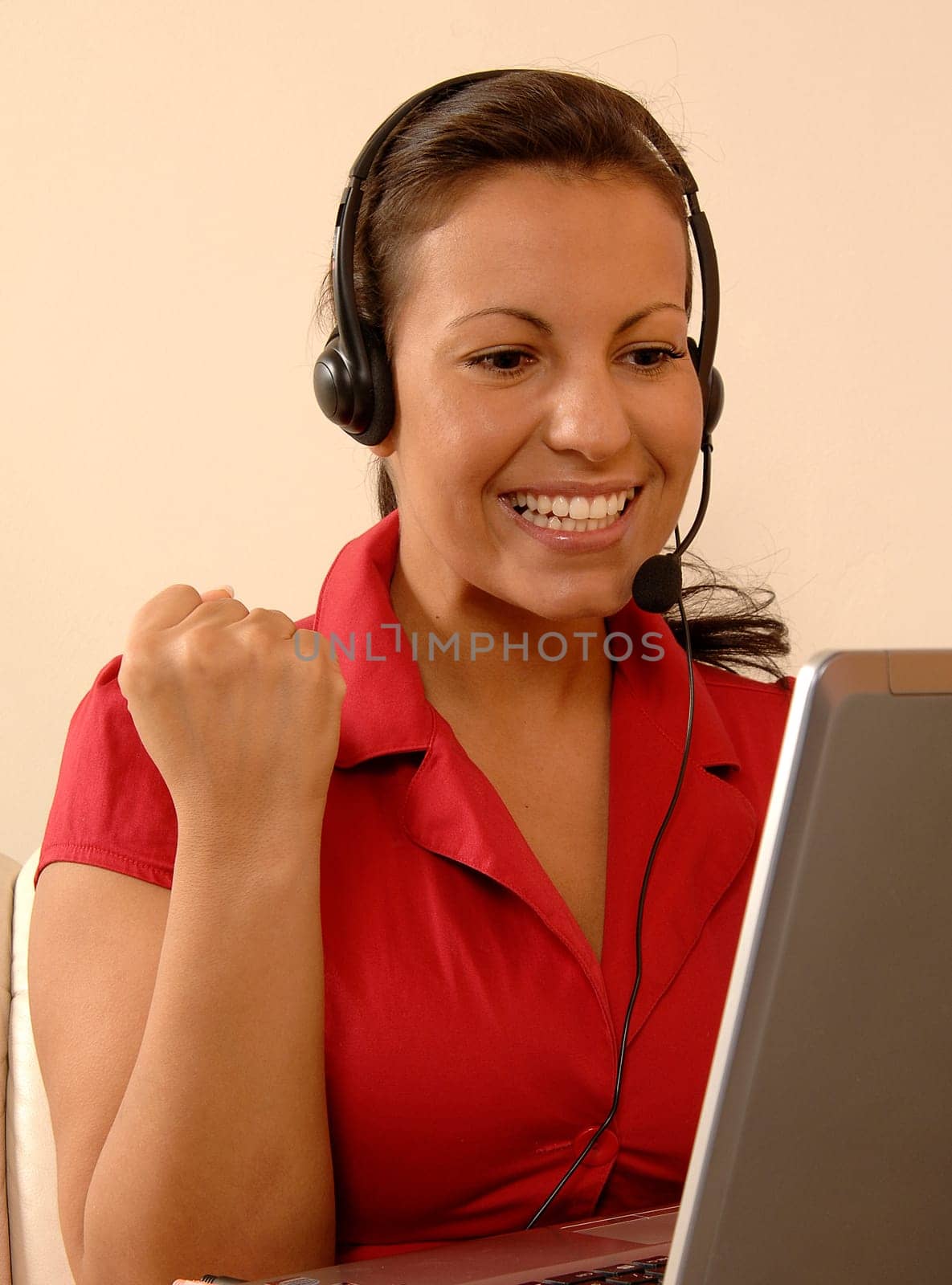 girl with a computer