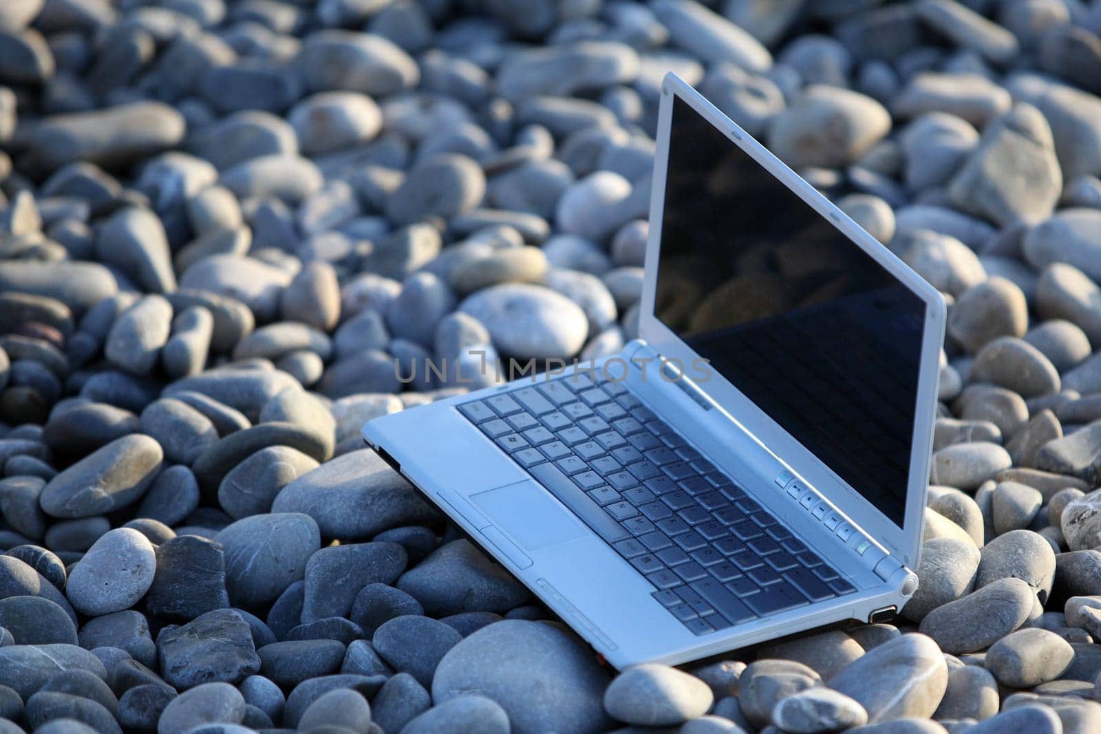 Laptop on the beach