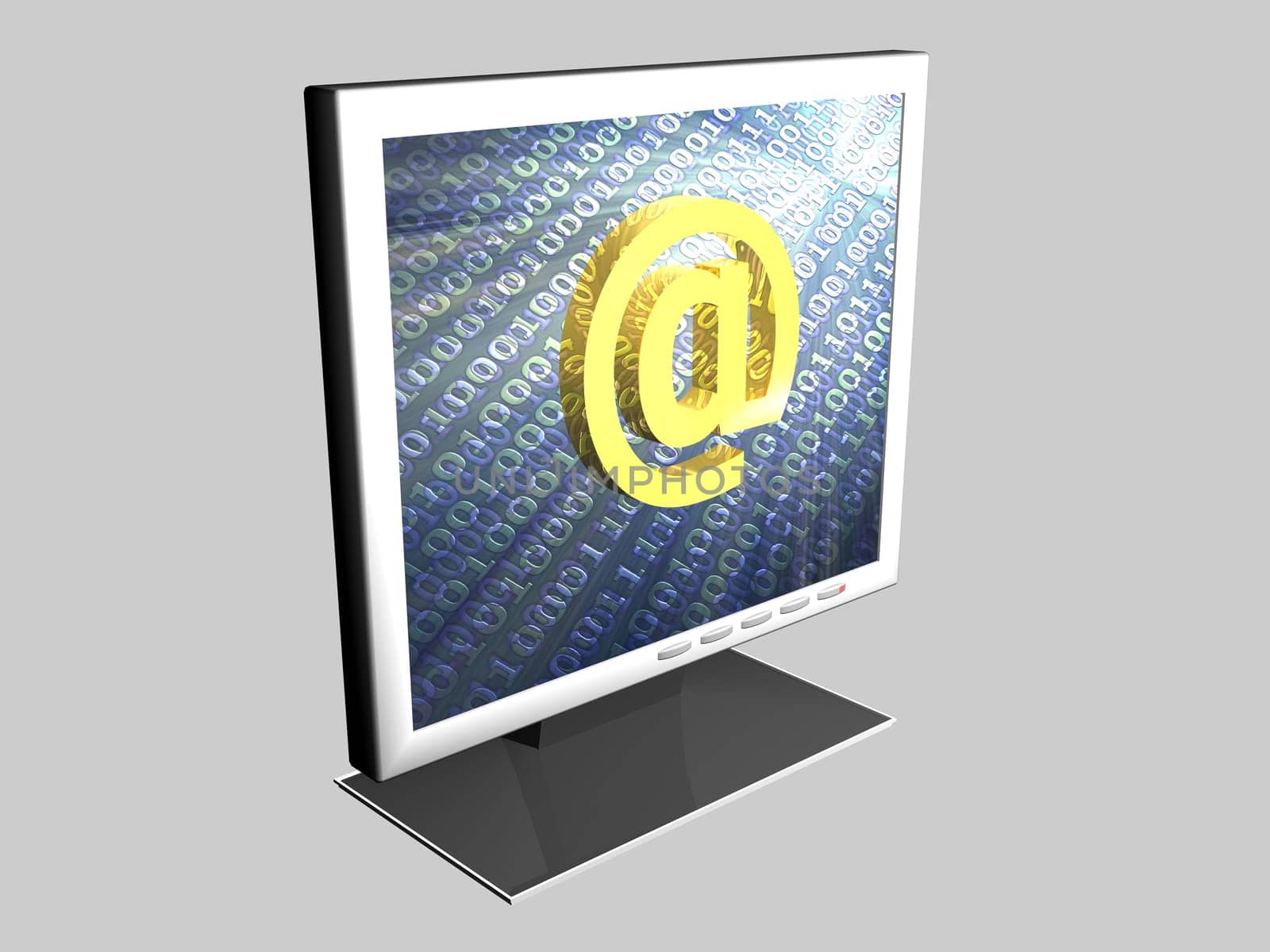 Monitor - At-Sign - 3D