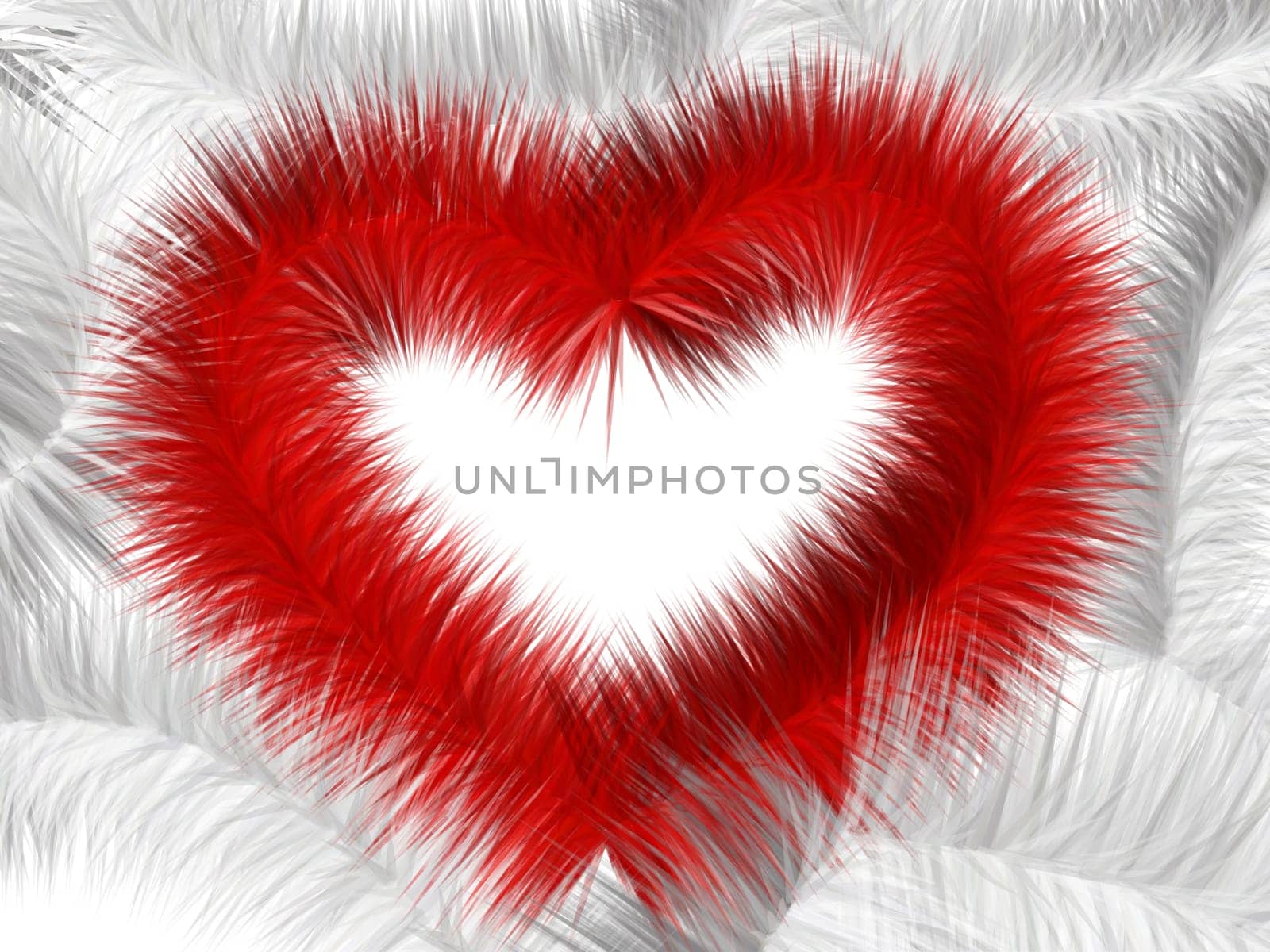 Red fur heart