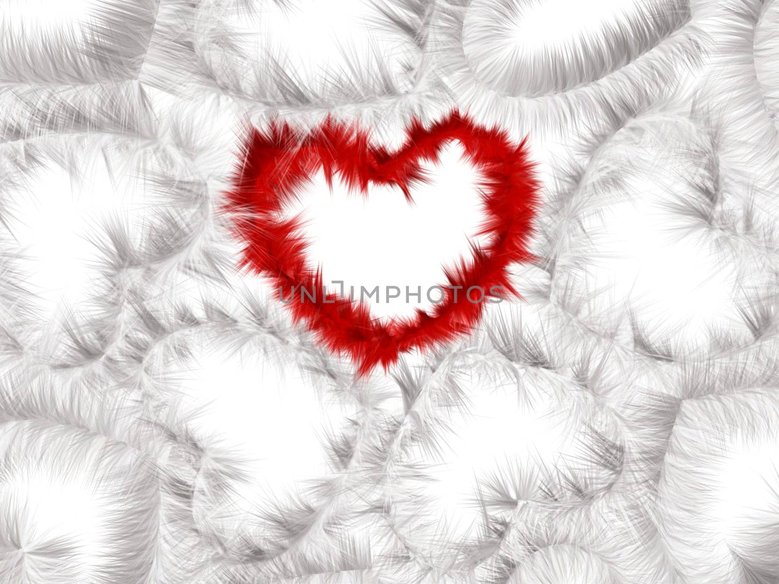 Red and white hearts