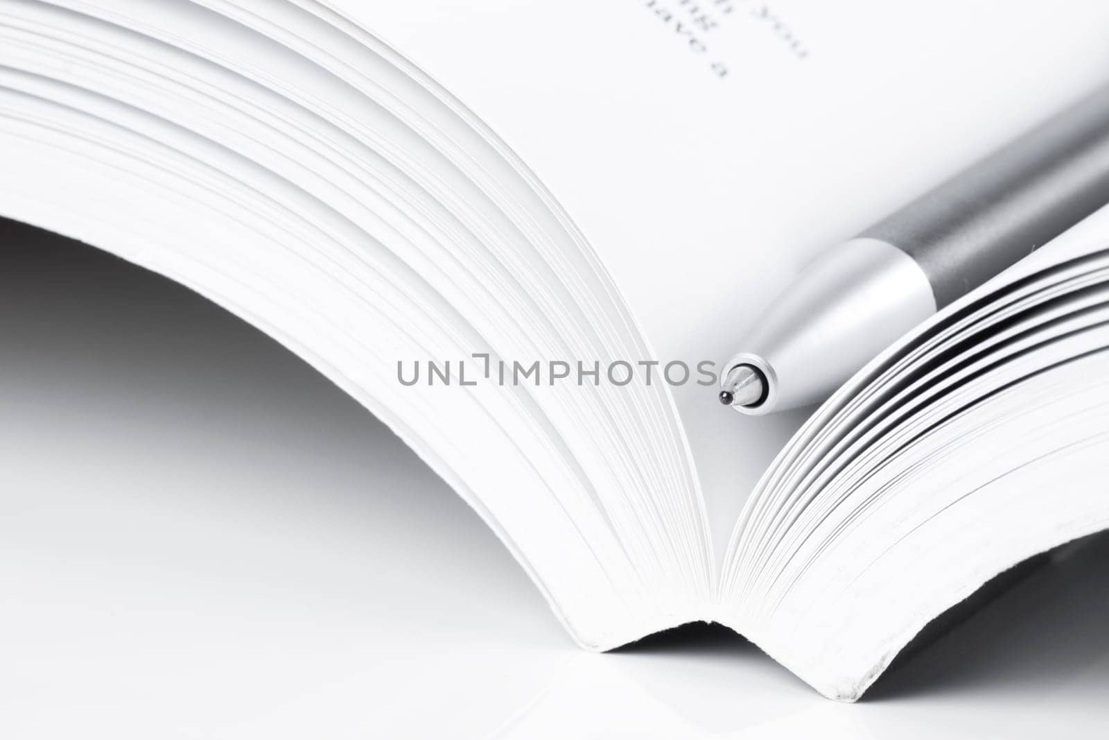 open book and pen