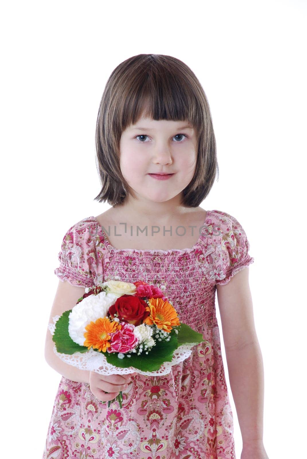 Girl with flowers