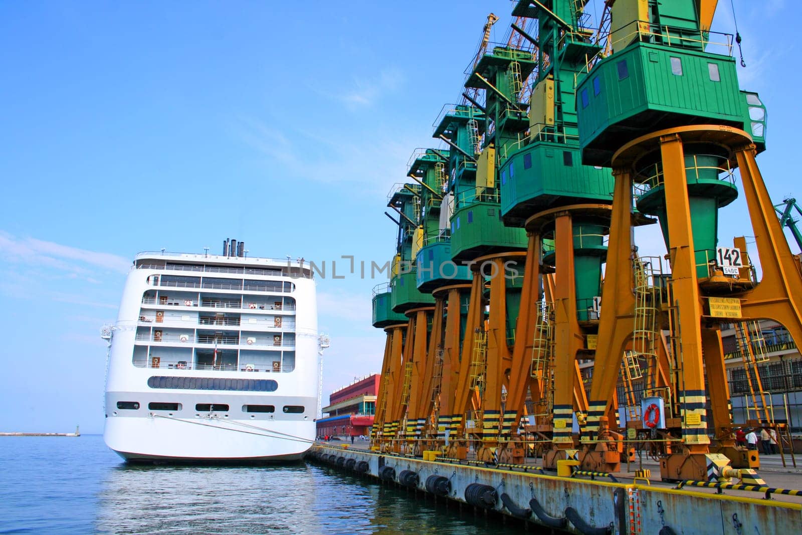 Passenger ferry in a harbor