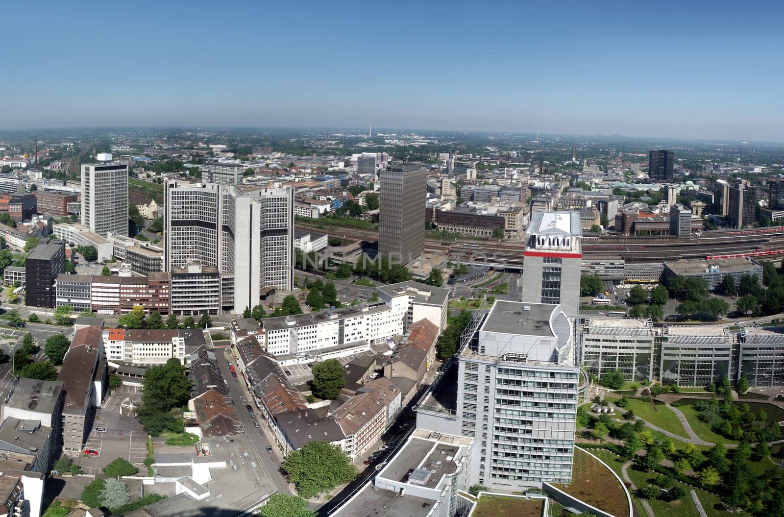 Panorama of the city of Essen in the Ruhr area