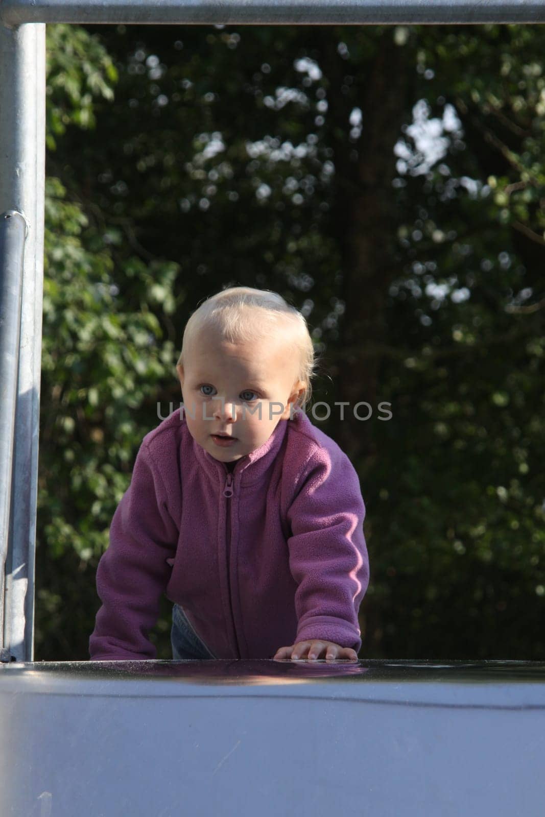 Little girl on a playground