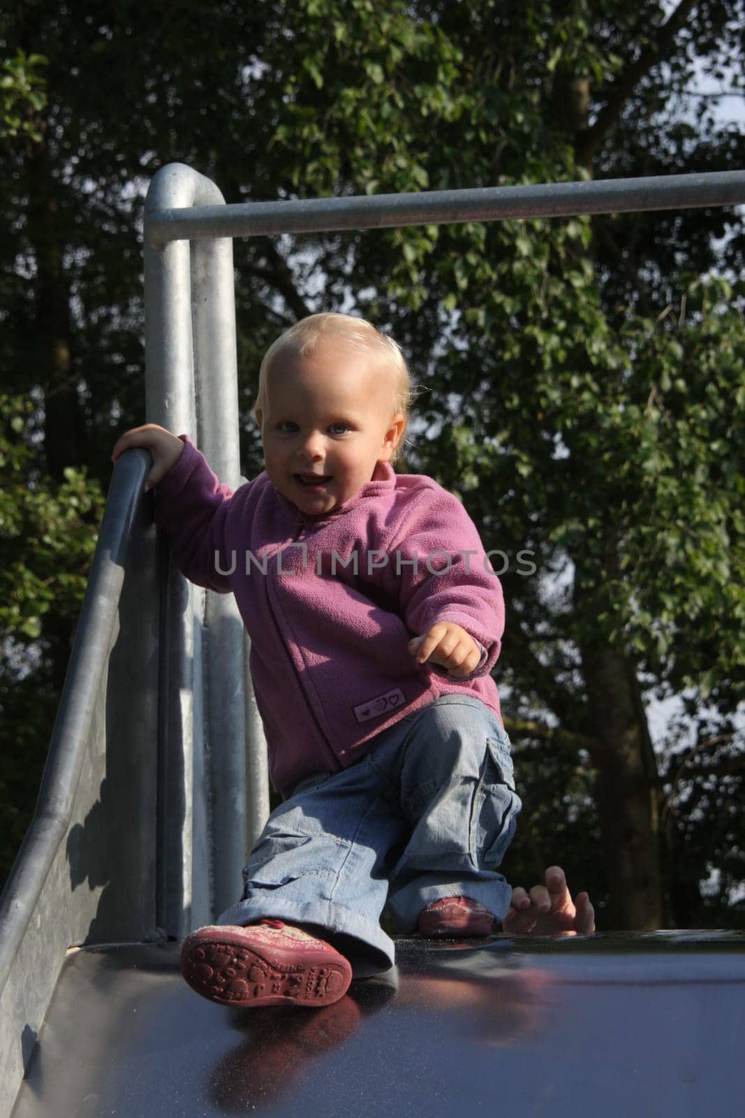 Little girl on a playground