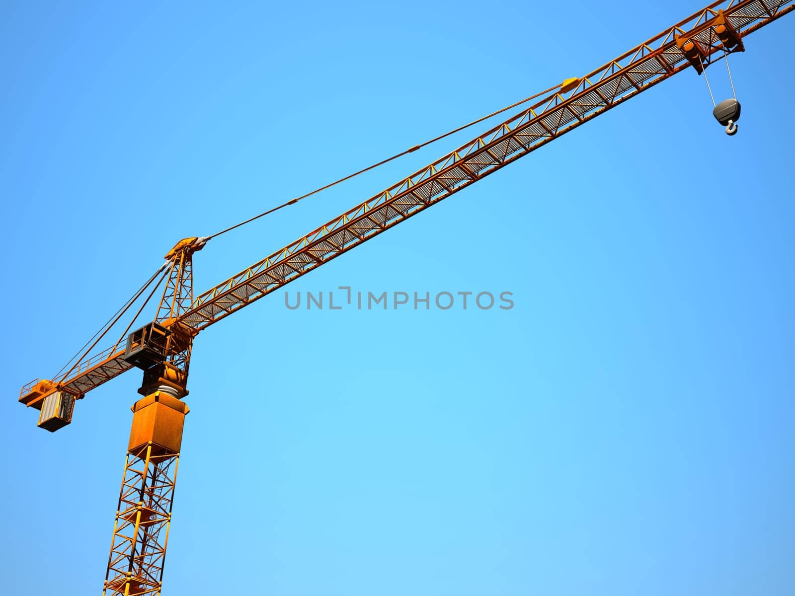 crane and blue sky background