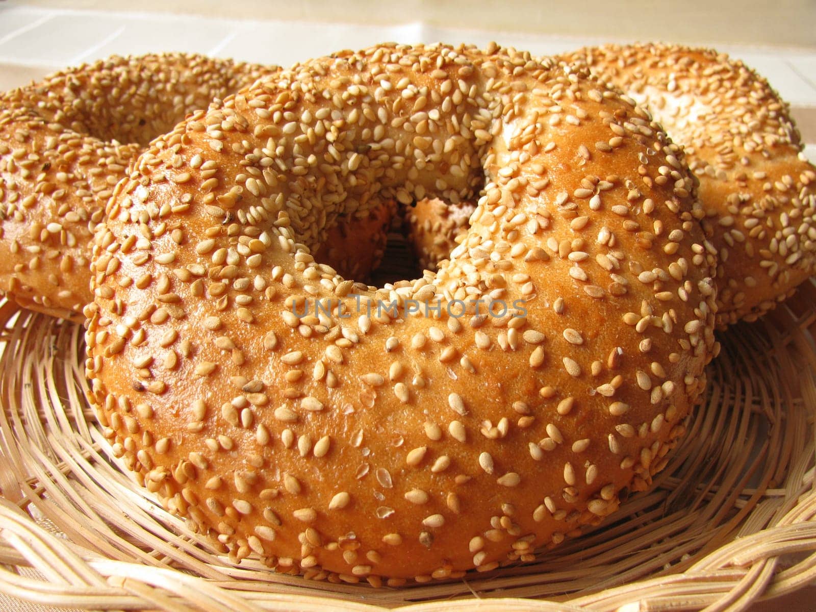 Bagel with sesame seeds
