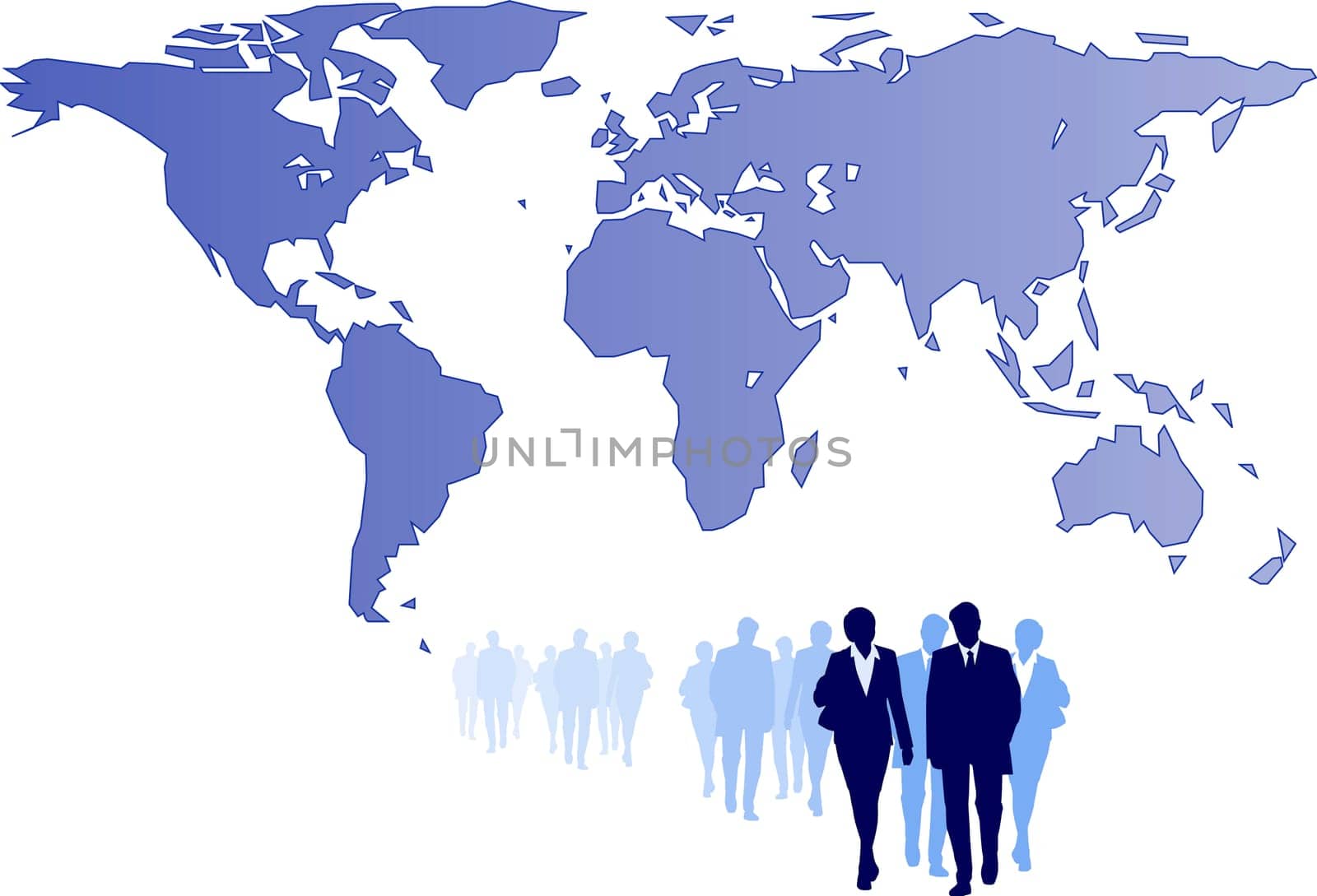 Global Trade Partnership Illustration
