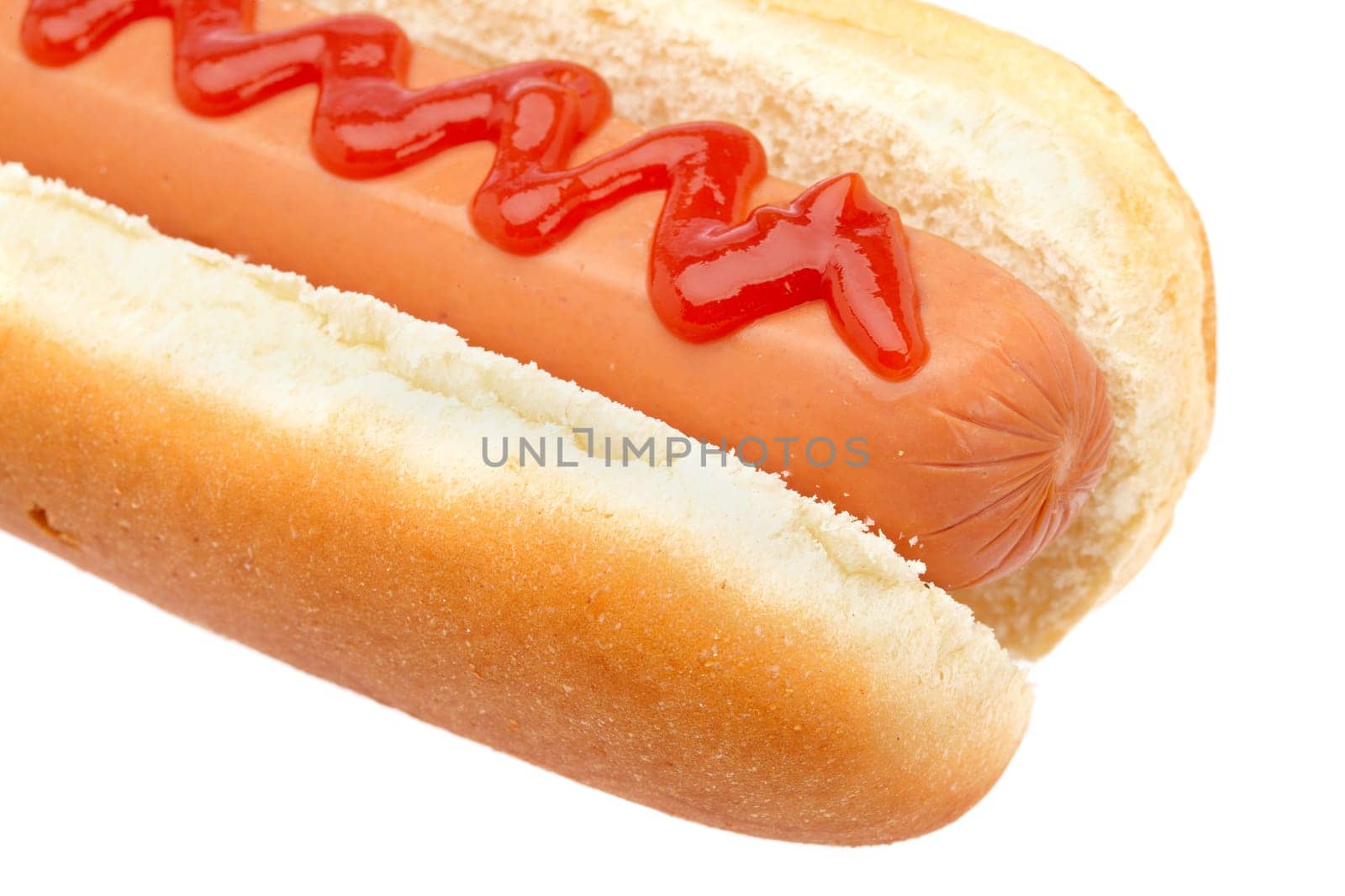 Hot dog with ketchup