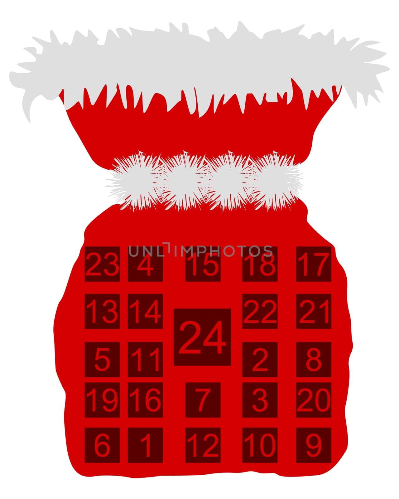 St. Nicholas sack with Advent calendar