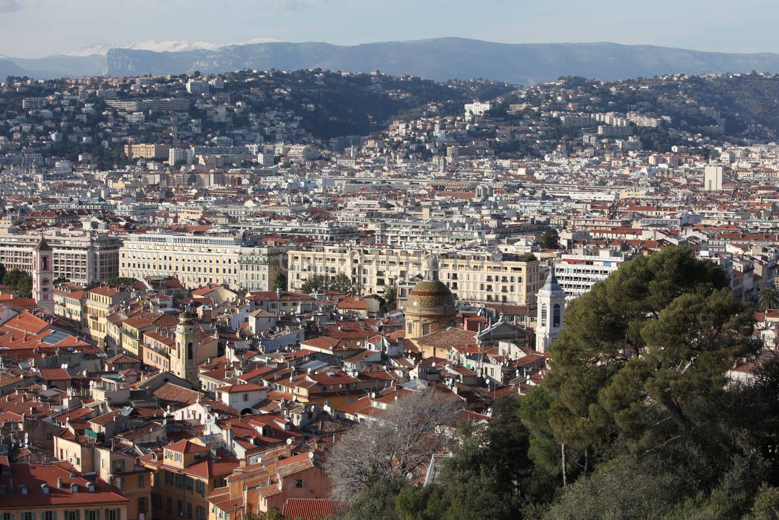 Above the rooftops of Nice