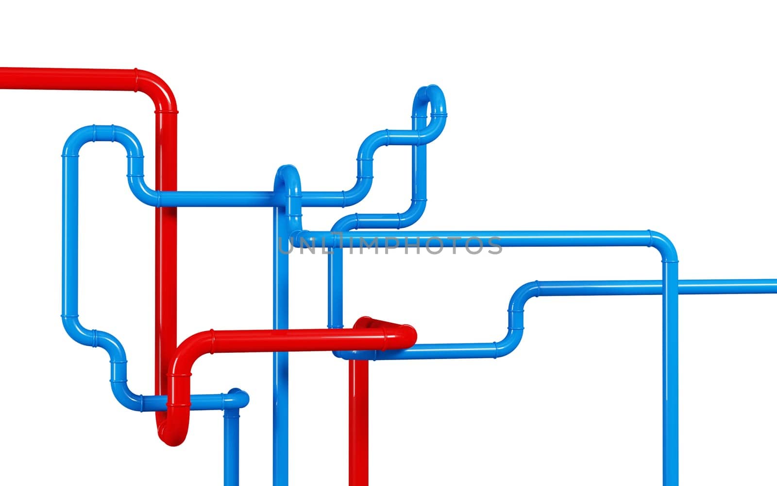red and blue pipe background