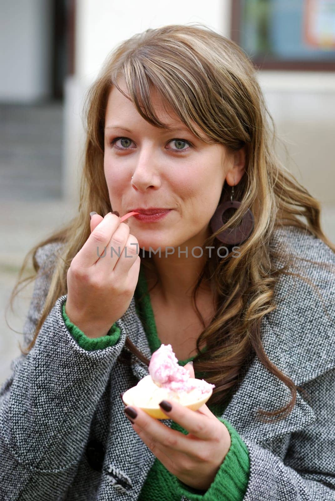 Eating ice cream