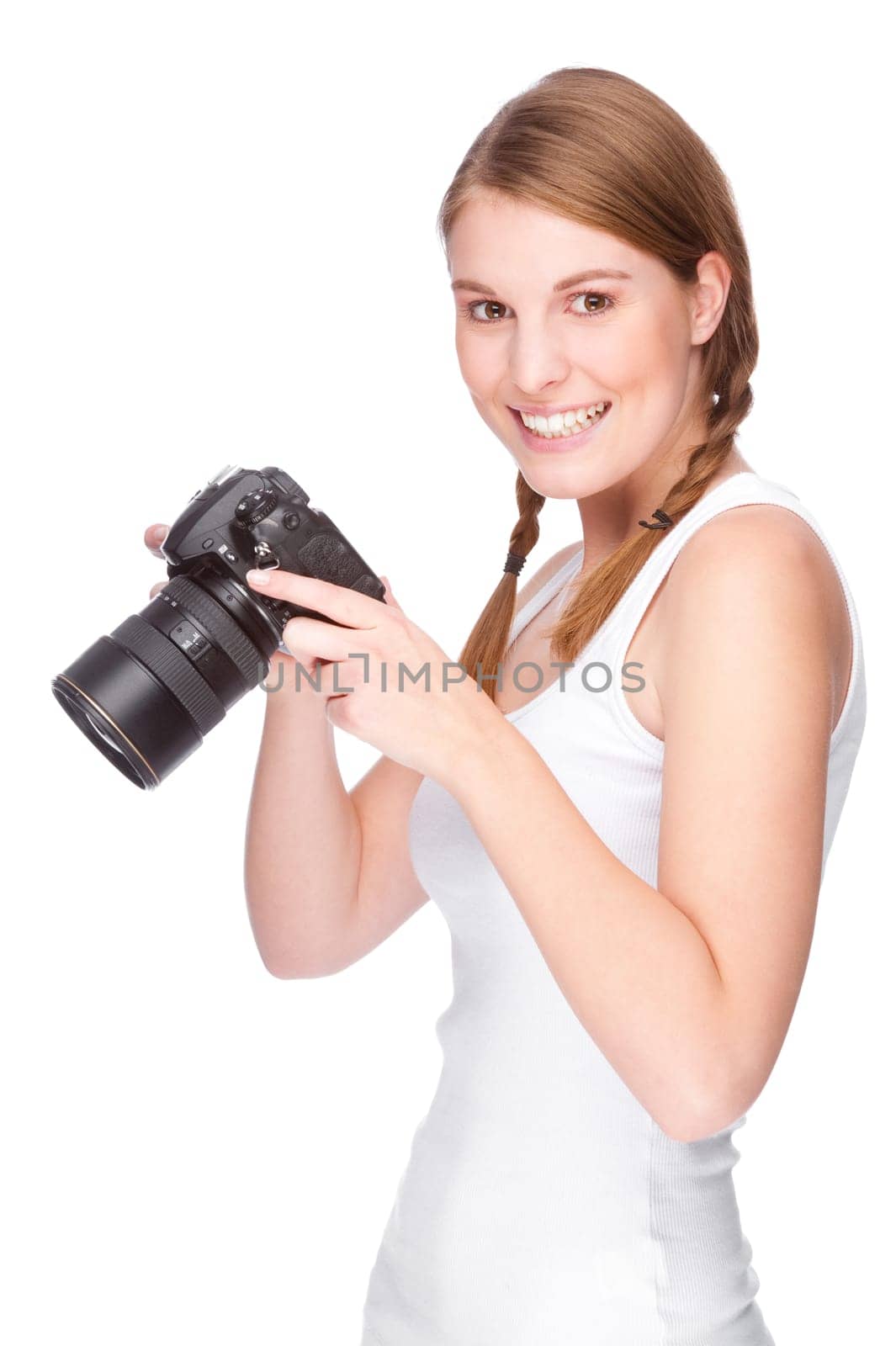 Woman with camera