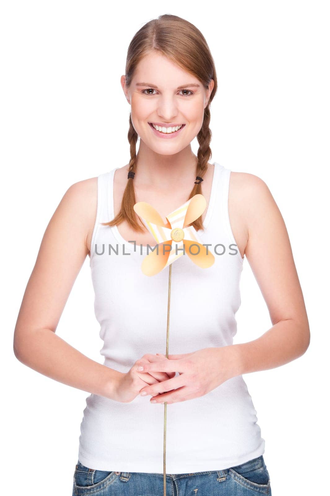 Woman with windmill