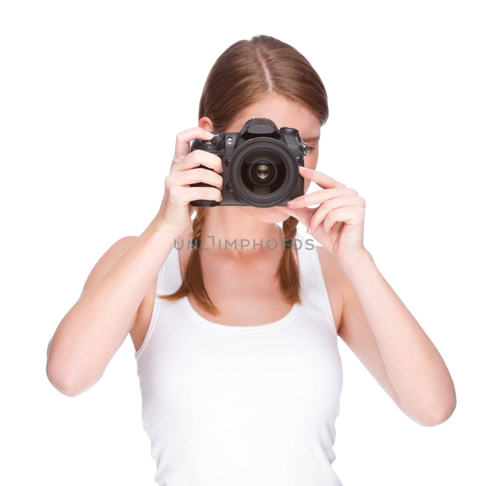 Woman with camera