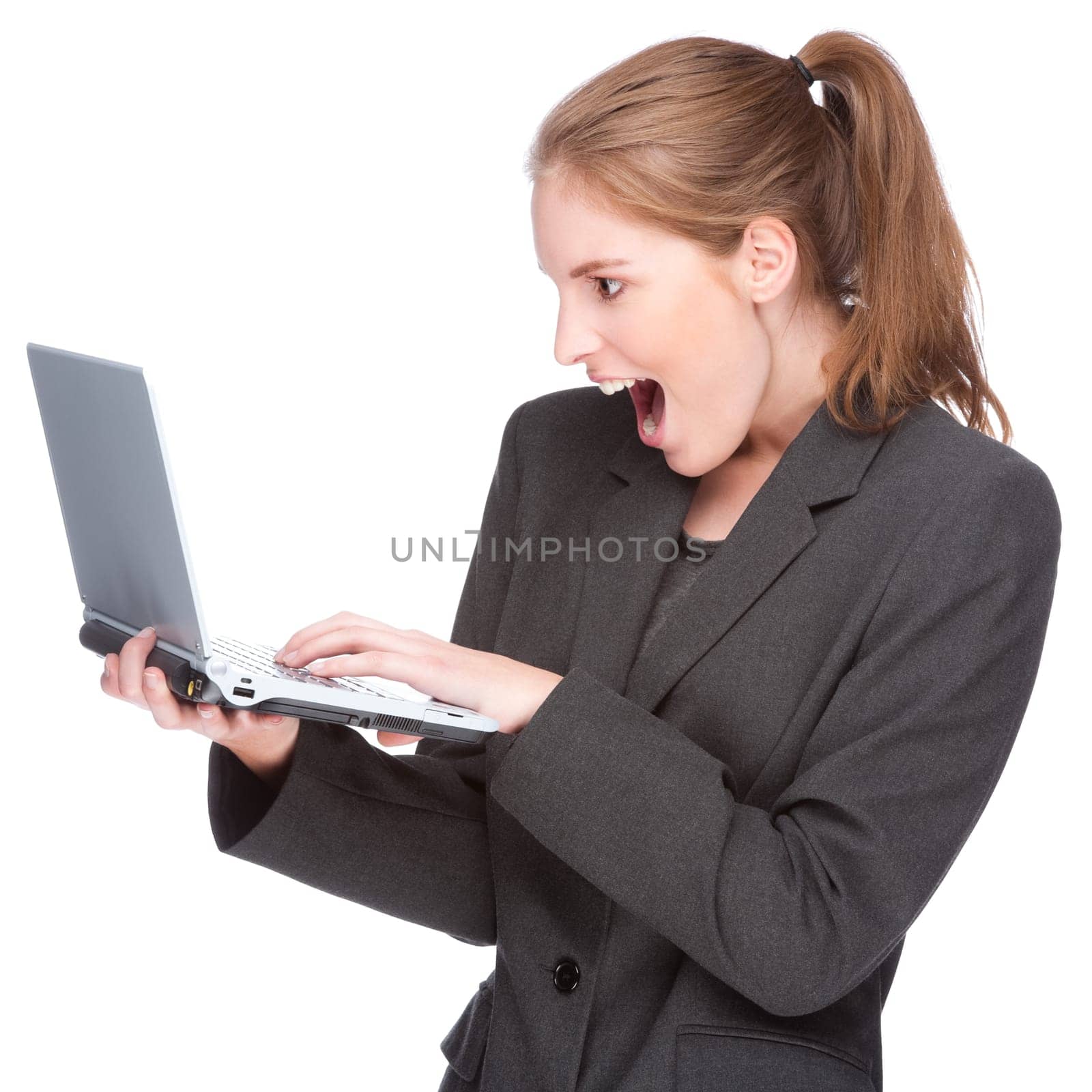 Businesswoman with notebook