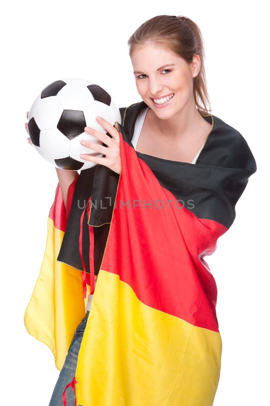 Woman with soccer ball