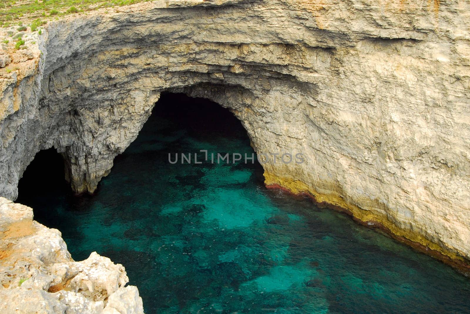 Rock cave on Comino