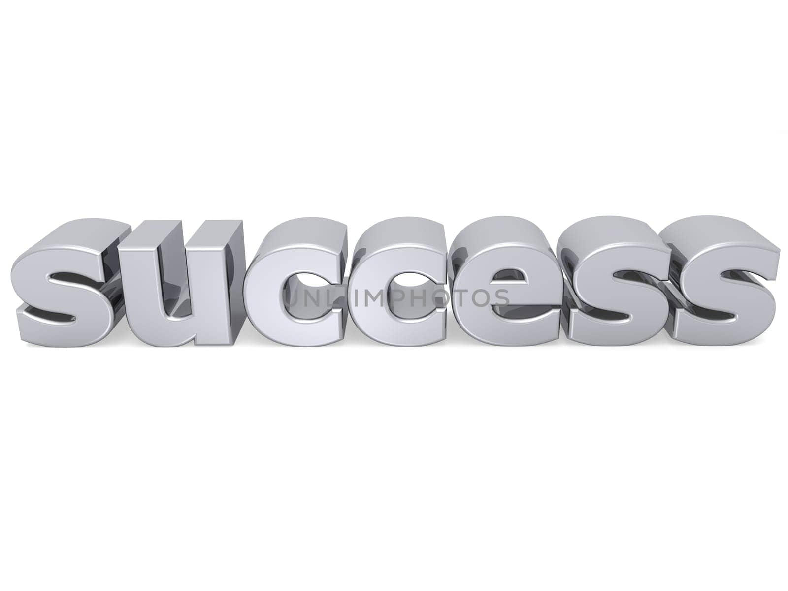 success word with metal texture