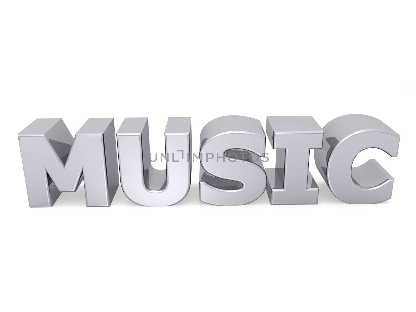 music word with metal texture