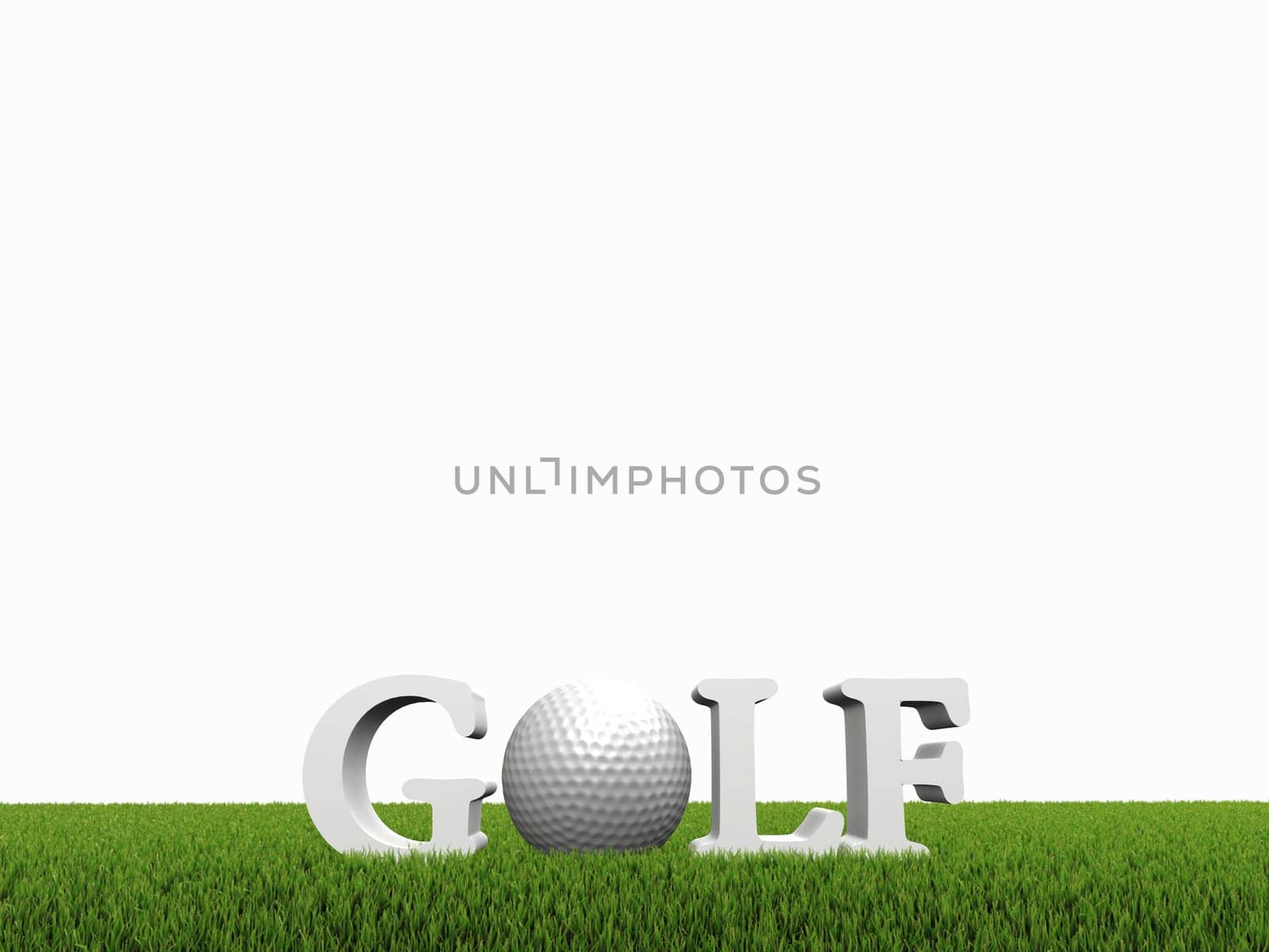 golf concept on green gras