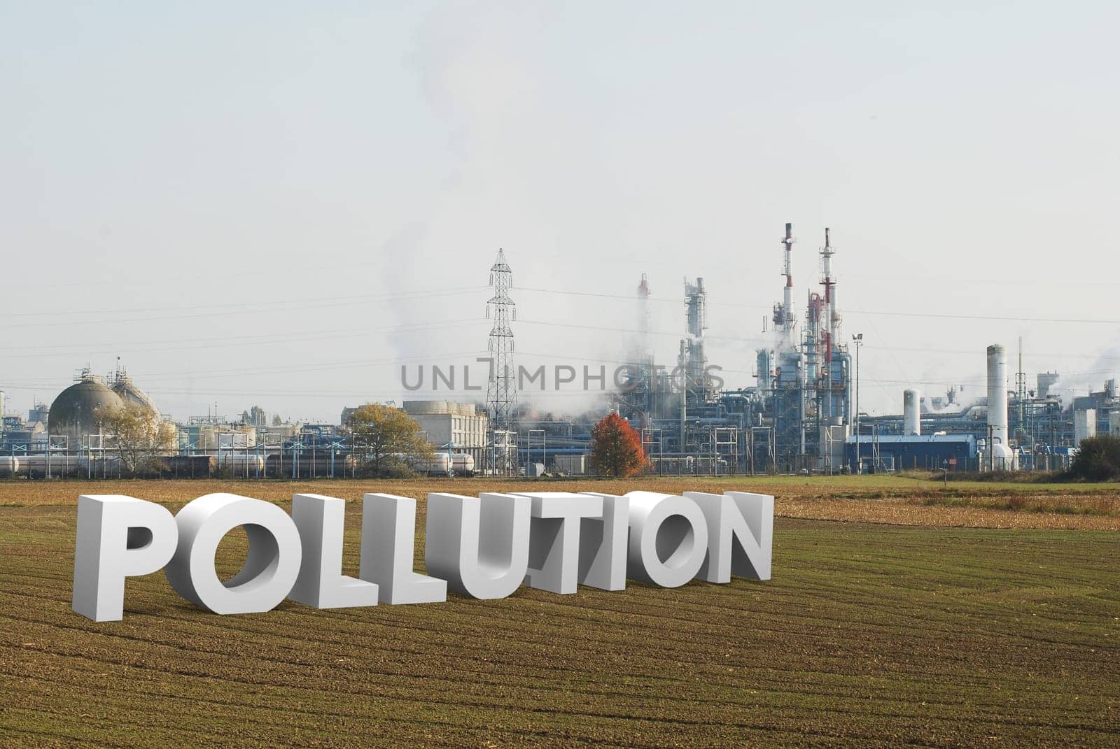 refinery and ecology concept