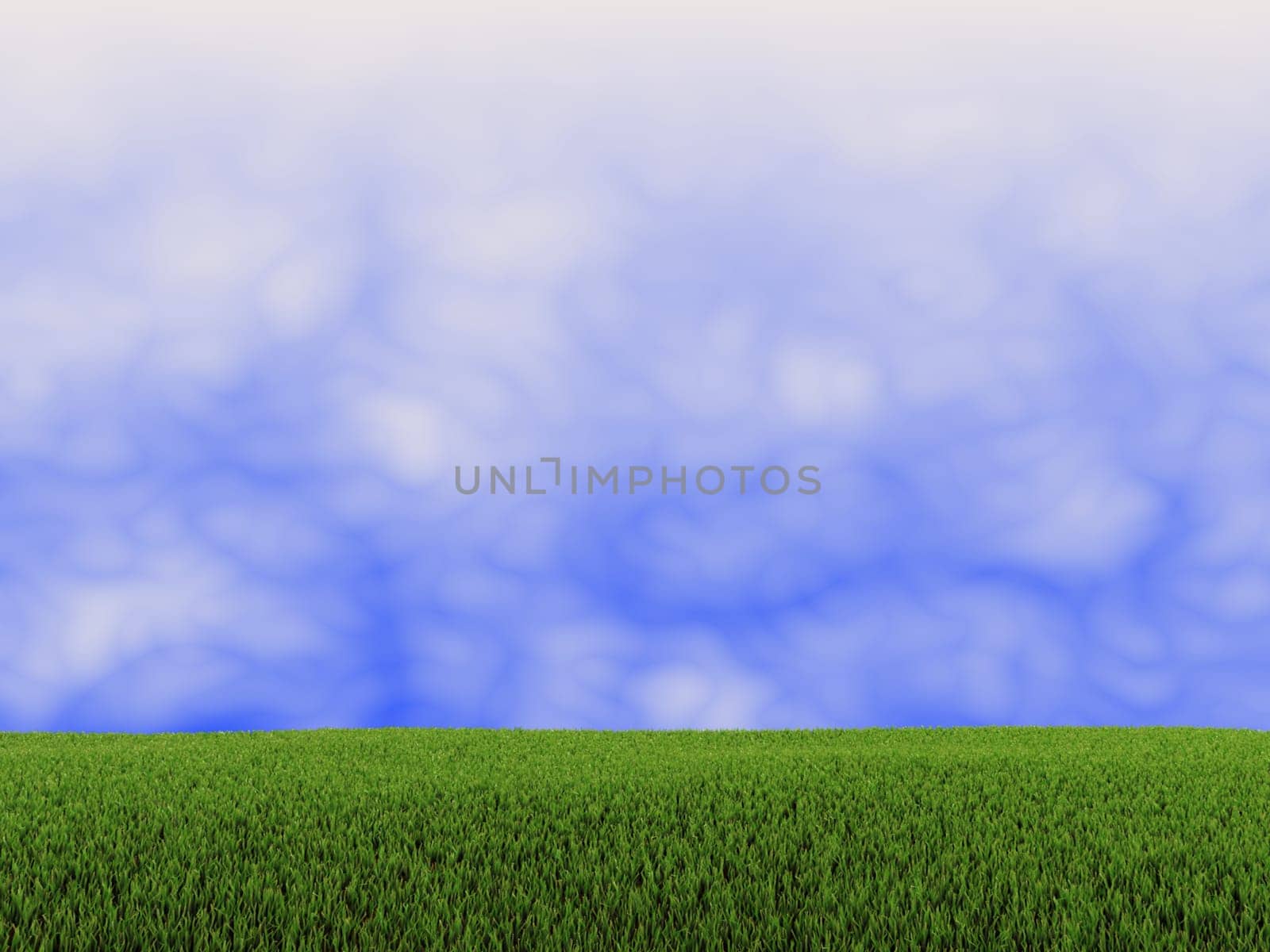 green grass on sky background