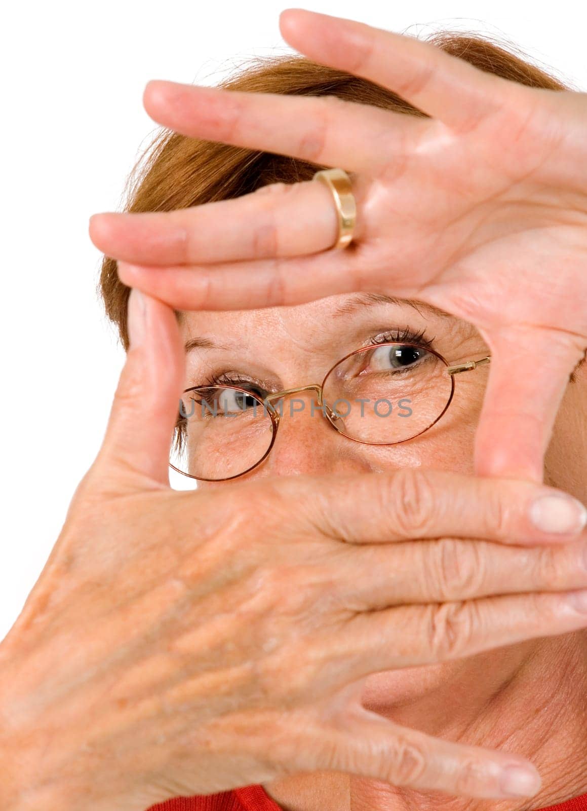 Senior Woman Hand Frame