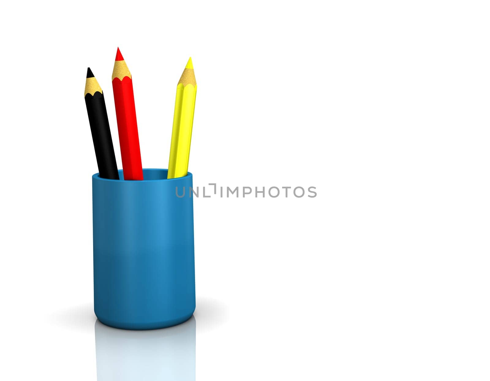 Crayons in German colours