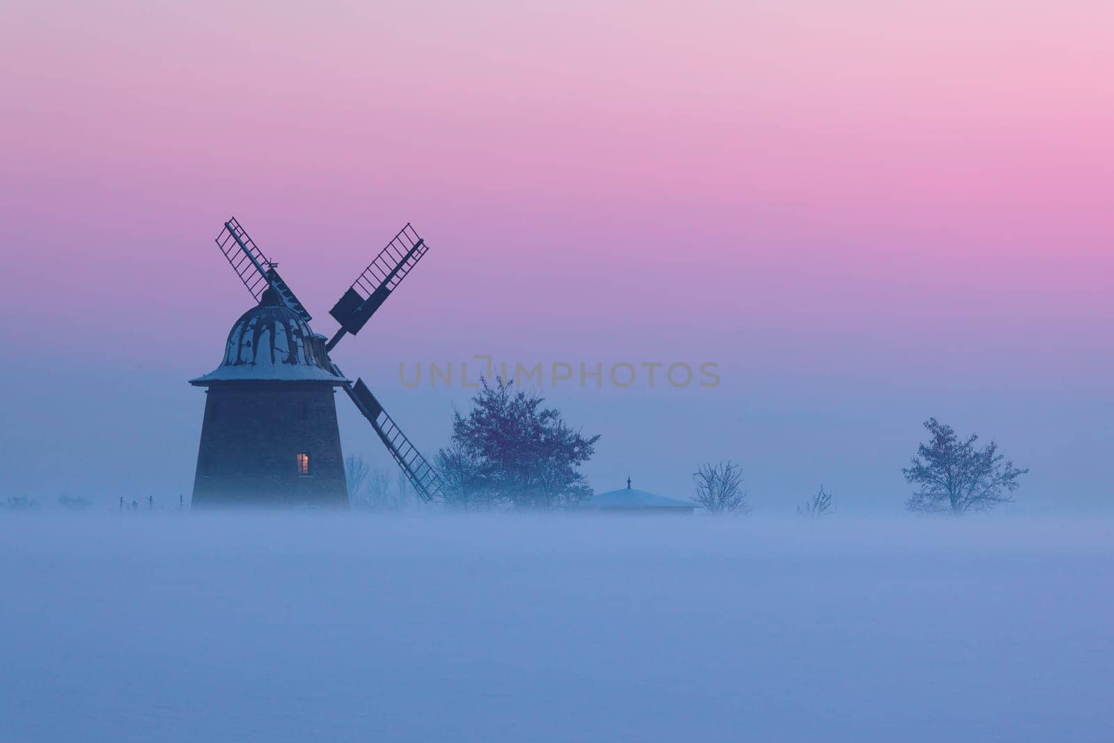 Windmill in the fog