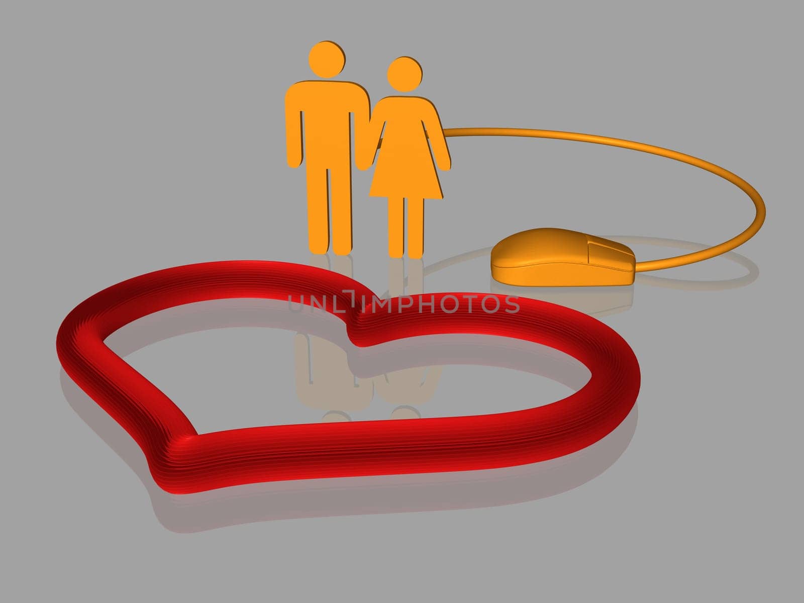 Internet Love - Isolated - 3D