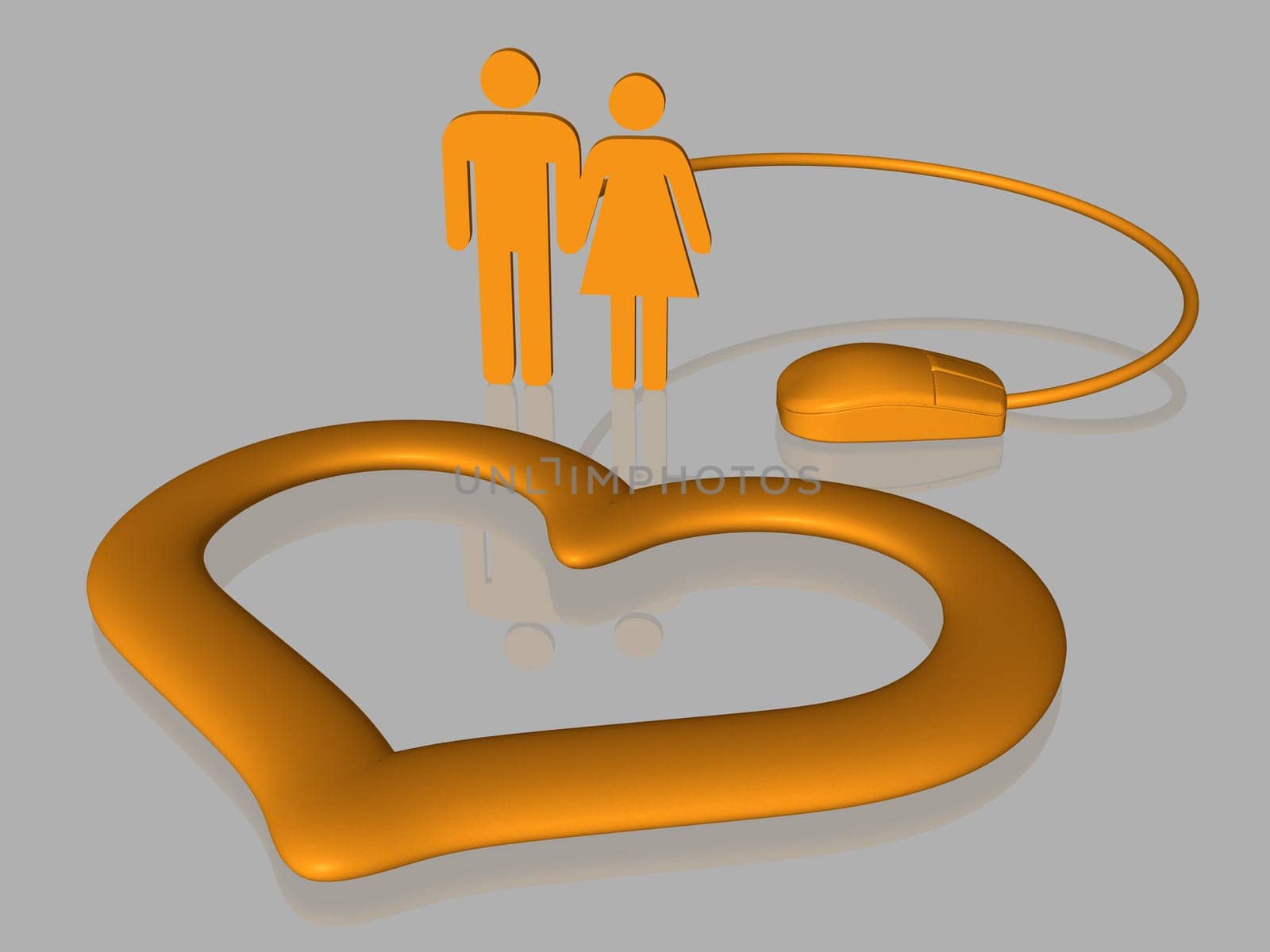 Internet Love - Isolated - 3D