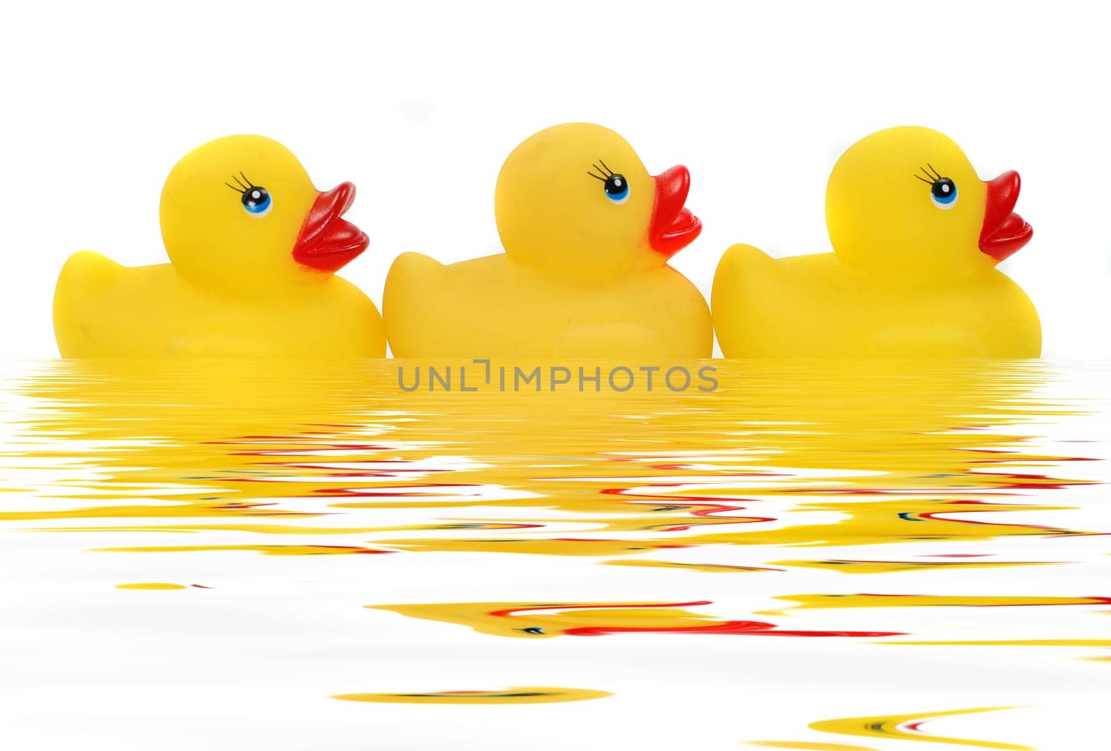 Three rubber ducks