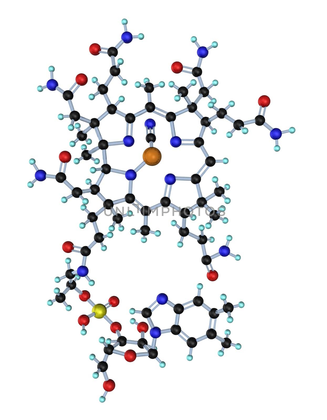 Molecule Vitamin B12 3D