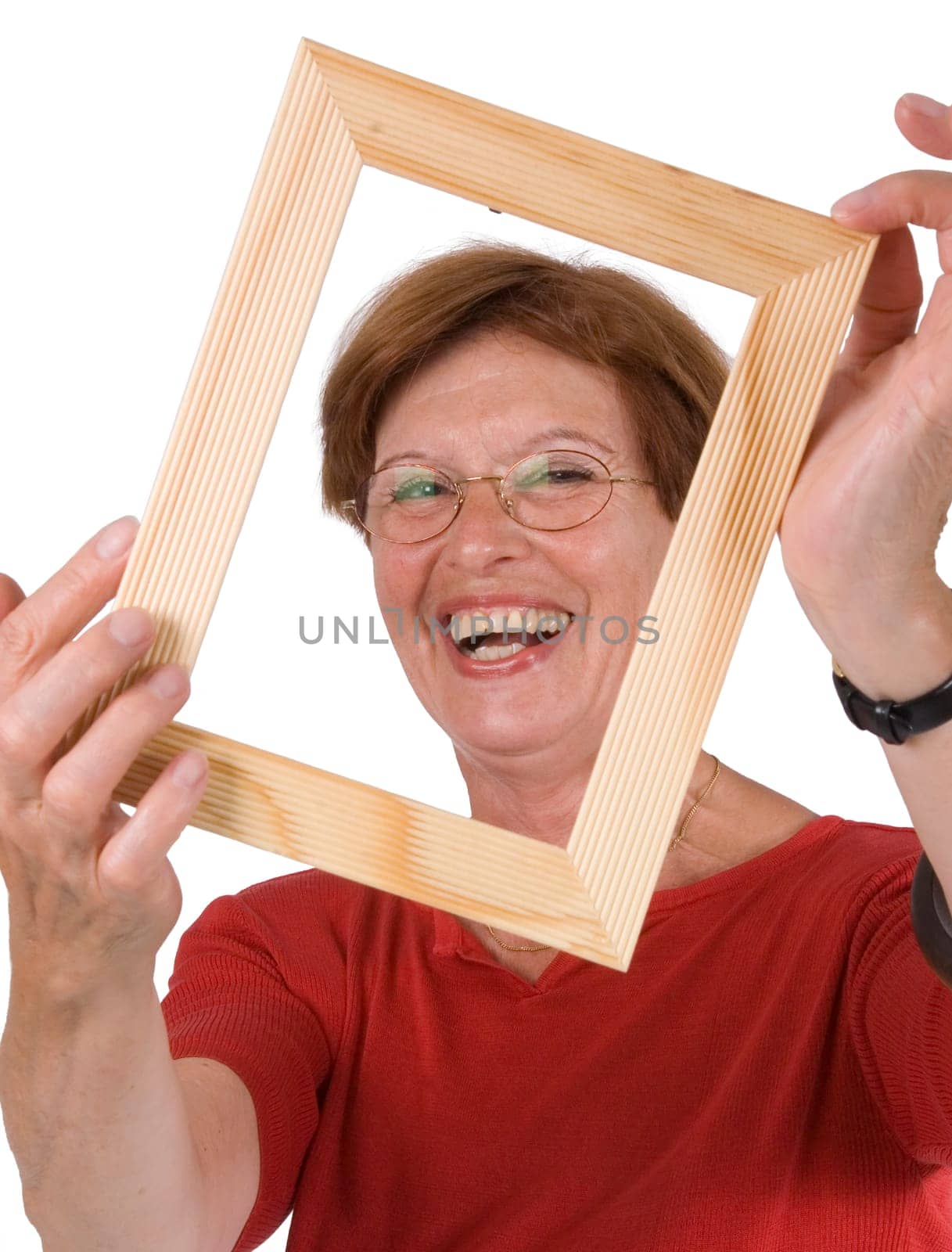 senior woman in frame